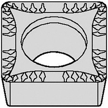 WIDIA Positive Insert Geo Mu Carbide Square, 796LP5