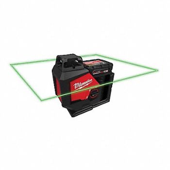 MILWAUKEE Single Plane Laser Kit Green Range 165ft, 801NE6