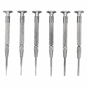 GENERAL Jewelers Screwdrivers Set 6 Pieces, 367R59