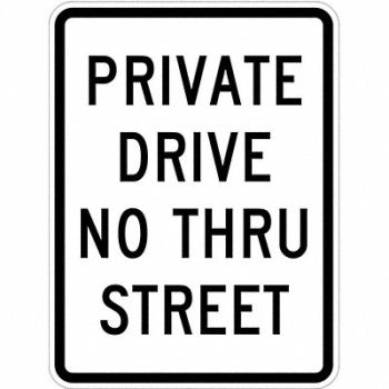 LYLE Private Drive Road Traffic Sign 24x18, 36A797