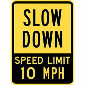 LYLE H1914 Speed Limit Warning Sign 24 x 18, 36A811