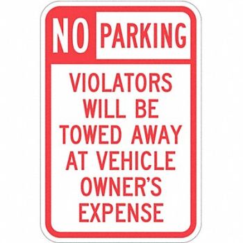 LYLE Tow Zone No Parking Sign 18 x 12, 36A853