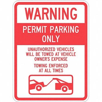LYLE Permit Parking Sign 24 x 18, 36A858