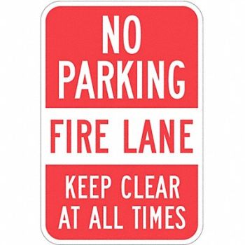LYLE Fire Lane No Parking Sign 18 x 12, 36A862