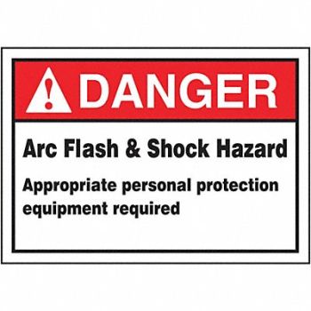 ACCUFORM Arc Flash Label 3 1/2 inx5 in Vinyl, 36A913