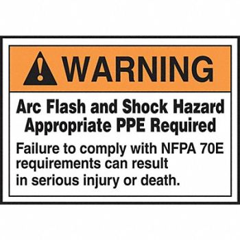 ACCUFORM Arc Flash Label 5 inx7 in Vinyl, 36A936
