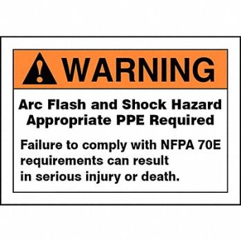 ACCUFORM Arc Flash Label 7 inx10 in Vinyl, 36A937