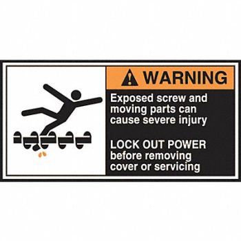 ACCUFORM CEMA Label 2 1/2 in x 5 in Vinyl PK5, 36A960