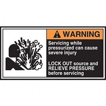 ACCUFORM CEMA Label 2 1/2 in x 5 in Vinyl PK5, 36A967