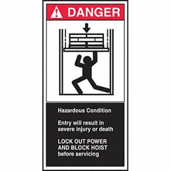 ACCUFORM CEMA Label 6 in x 3 in Vinyl PK5, 36A975