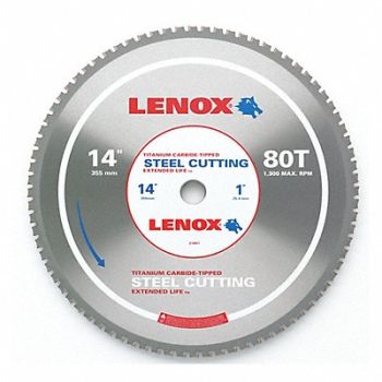LENOX 14 Diameter 1 Arbor 80 Teeth, 36C332