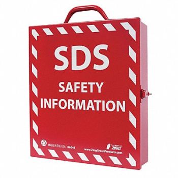 ZING GHS-SDS Procedure Station Metal Cabinet, 36D378