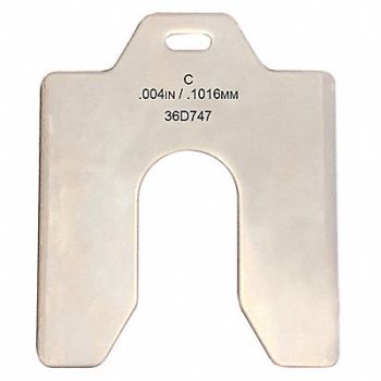 GRAINGER APPROVED Slotted Shim 4x4 Inx0.004In PK20, 36D747