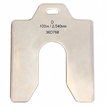 GRAINGER APPROVED Slotted Shim 5x5 Inx0.100In PK5, 36D768
