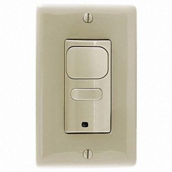 HUBBELL WIRING DEVICE-KELLEMS Occ/Vac Sensor PIR 1000sq.ft. Ivory, 36DZ91