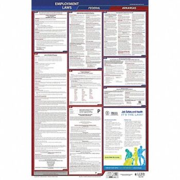 JJ KELLER LaborLaw Poster Fed/STA AR ENG 26inH 3yr, 36ER49