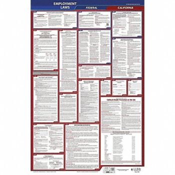 JJ KELLER LaborLaw Poster Fed/STA CA ENG 26inH 3yr, 36ER51