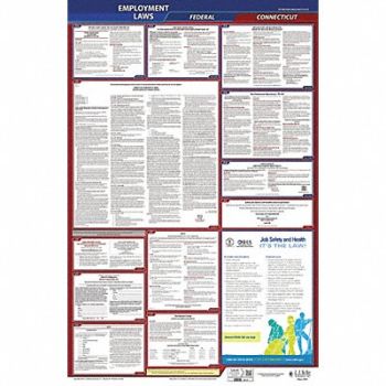 JJ KELLER LaborLaw Poster Fed/STA CT ENG 26inH 3yr, 36ER52