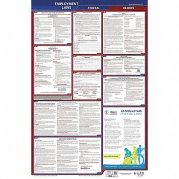 JJ KELLER LaborLaw Poster Fed/STA IL ENG 40Wx26inH, 36EN47