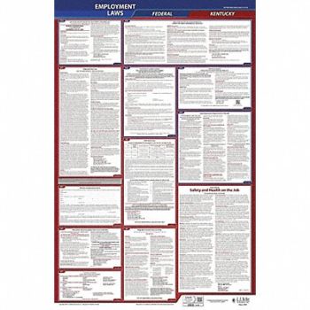 JJ KELLER LaborLaw Poster Fed/STA KY ENG 40Wx26inH, 36EN50