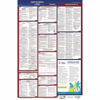 JJ KELLER LaborLaw Poster Fed/STA MA ENG 40Wx26inH, 36EN52