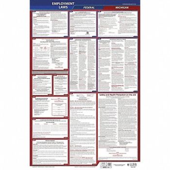 JJ KELLER LaborLaw Poster Fed/STA MN ENG 26inH 3yr, 36ER70