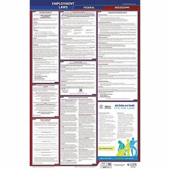 JJ KELLER LaborLaw Poster Fed/STA MS ENG 26inH 1yr, 36EP65