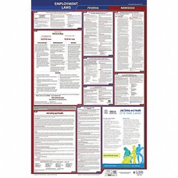 JJ KELLER LaborLaw Poster Fed/STA NE ENG 26inH 3yr, 36ER76