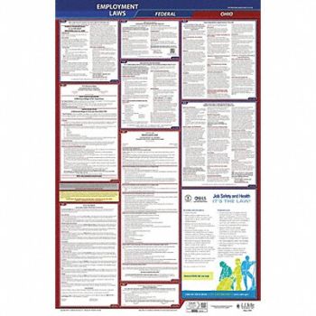 JJ KELLER LaborLaw Poster Fed/STA OH ENG 40Wx26inH, 36EN68