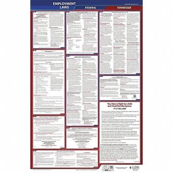 JJ KELLER LaborLaw Poster Fed/STA TN ENG 26inH 3yr, 36ER90