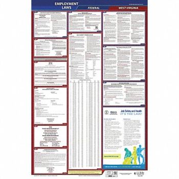 JJ KELLER LaborLaw Poster Fed/STA WV ENG 26inH 3yr, 36ER98