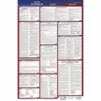 JJ KELLER Labor Law Poster Fed/STA KY SP 40Wx26inH, 36EP04