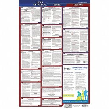 JJ KELLER Labor Law Poster Fed/STA LA SP 26inH 1yr, 36ER12