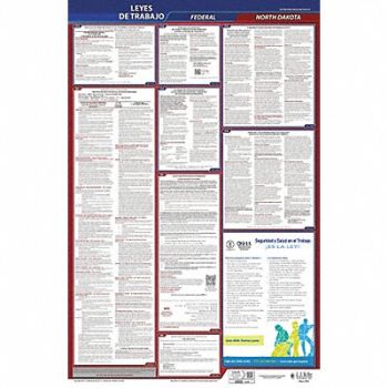JJ KELLER Labor Law Poster Fed/STA ND SP 26inH 1yr, 36ER22