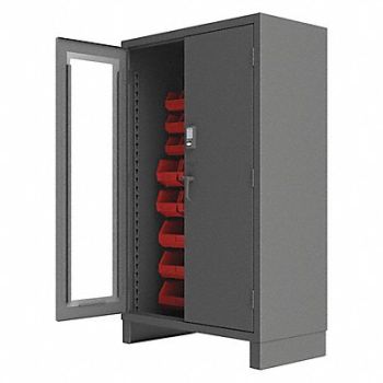 DURHAM MFG K4874 Bin Cabinet 78 x48 x24 Gray 42RedBns, 36EZ26