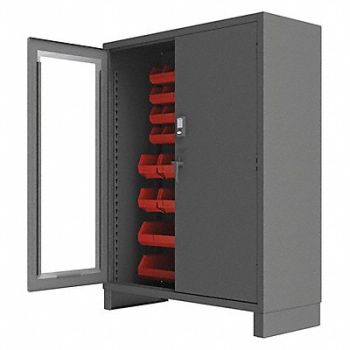DURHAM MFG K4875 Bin Cabinet 78 x60 x24 Gray 54RedBns, 36EZ29
