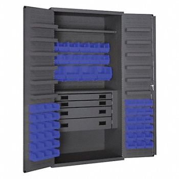 DURHAM MFG K4932 Bin Cabinet Gray 72 x36 x24 52BlBns, 36FA90