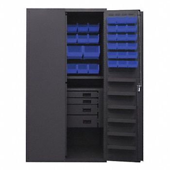 DURHAM MFG K4934 Bin Cabinet Gray 72 x36 x24 58BlBns, 36FA93
