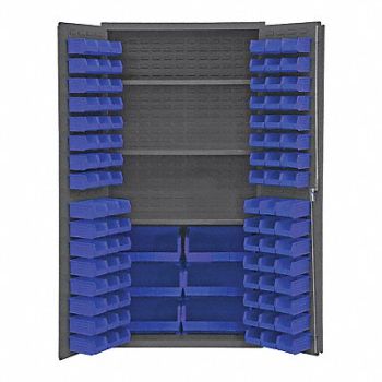 DURHAM MFG K4911 Bin Cabinet 72 x36 x24 Gray 102BlueBns, 36FA95