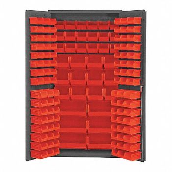 DURHAM MFG K4889 Bin Cabinet 72 x36 x24 Gray 132RedBns, 36FA96
