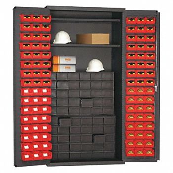 DURHAM MFG K4938 Bin Cabinet Gray 72 x36 x24 156RdBns, 36FA98