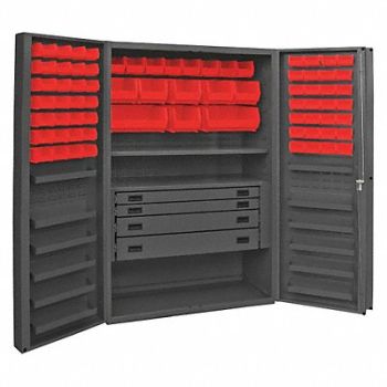 DURHAM MFG K4937 Bin Cabinet Gray 72 x36 x24 72RdBns, 36FC28