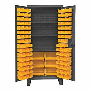 DURHAM MFG K4922 Bin Cabinet 78 x36 x24 Gray 102YlwBns, 36FC43