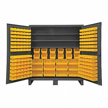 DURHAM MFG K4931 Bin Cabinet 78 x72 x24 Gray 192YlwBns, 36FC71