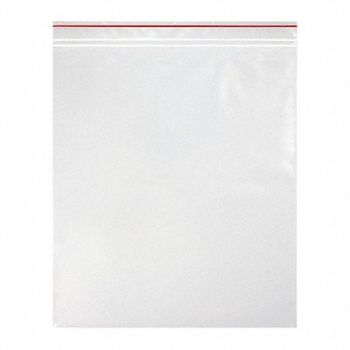 MINIGRIP RED LINE Reclosable Poly Bag Zip Seal PK1000, 36FF28