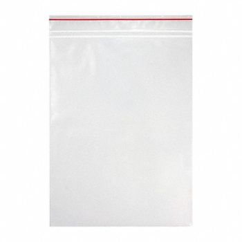 MINIGRIP RED LINE Reclosable Poly Bag Zip Seal PK1000, 36FF30