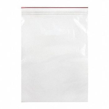 MINIGRIP RED LINE Reclosable Poly Bag Zip Seal PK1000, 36FF32