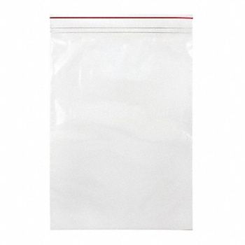 MINIGRIP RED LINE Reclosable Poly Bag Zip Seal PK500, 36FF33