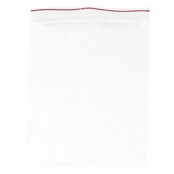 MINIGRIP RED LINE Reclosable Poly Bag Zip Seal PK500, 36FF44