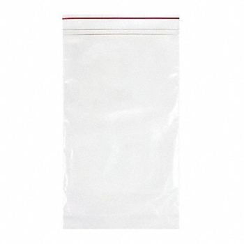 MINIGRIP RED LINE Reclosable Poly Bag Zip Seal PK1000, 36FF35